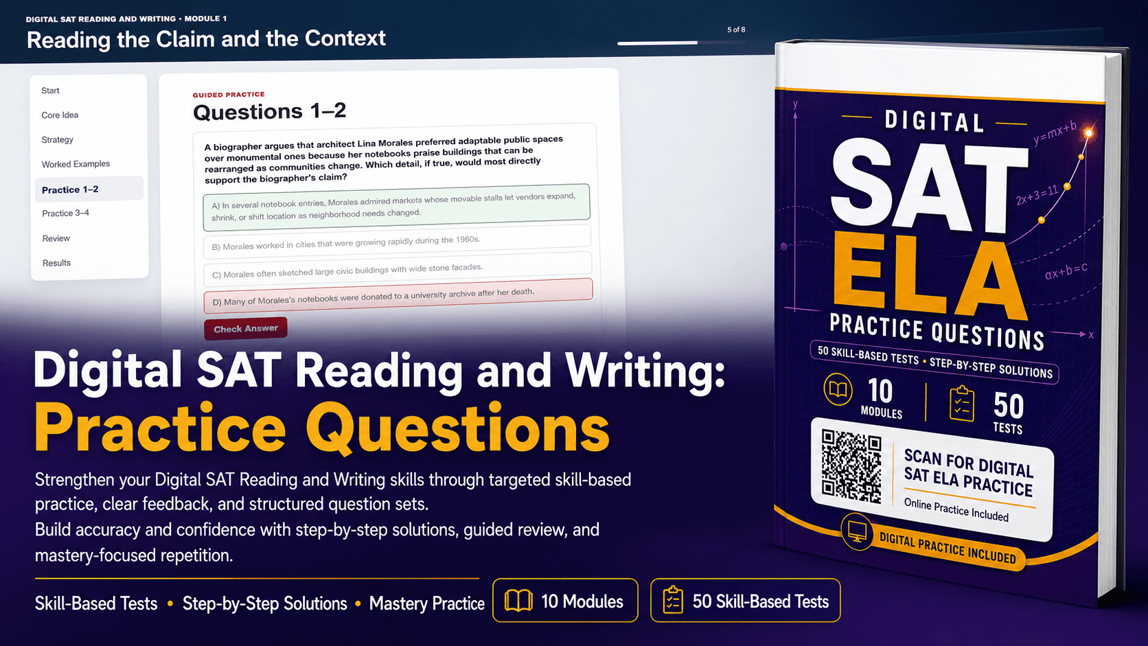 Digital SAT Reading and Writing book and companion course
